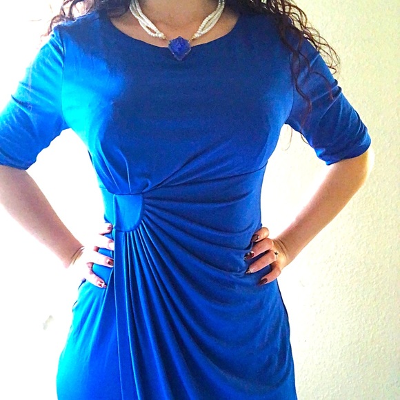 NorthStyle cobalt blue midi dress size 8 - Picture 6 of 10